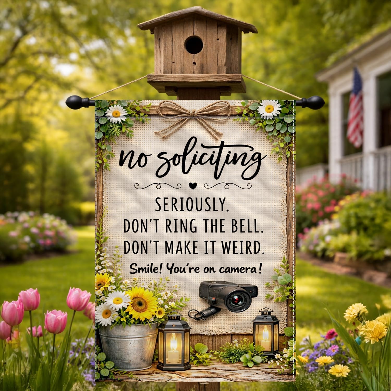 No Soliciting Dont Ring The Be - Garden Camera ulasan dan harga